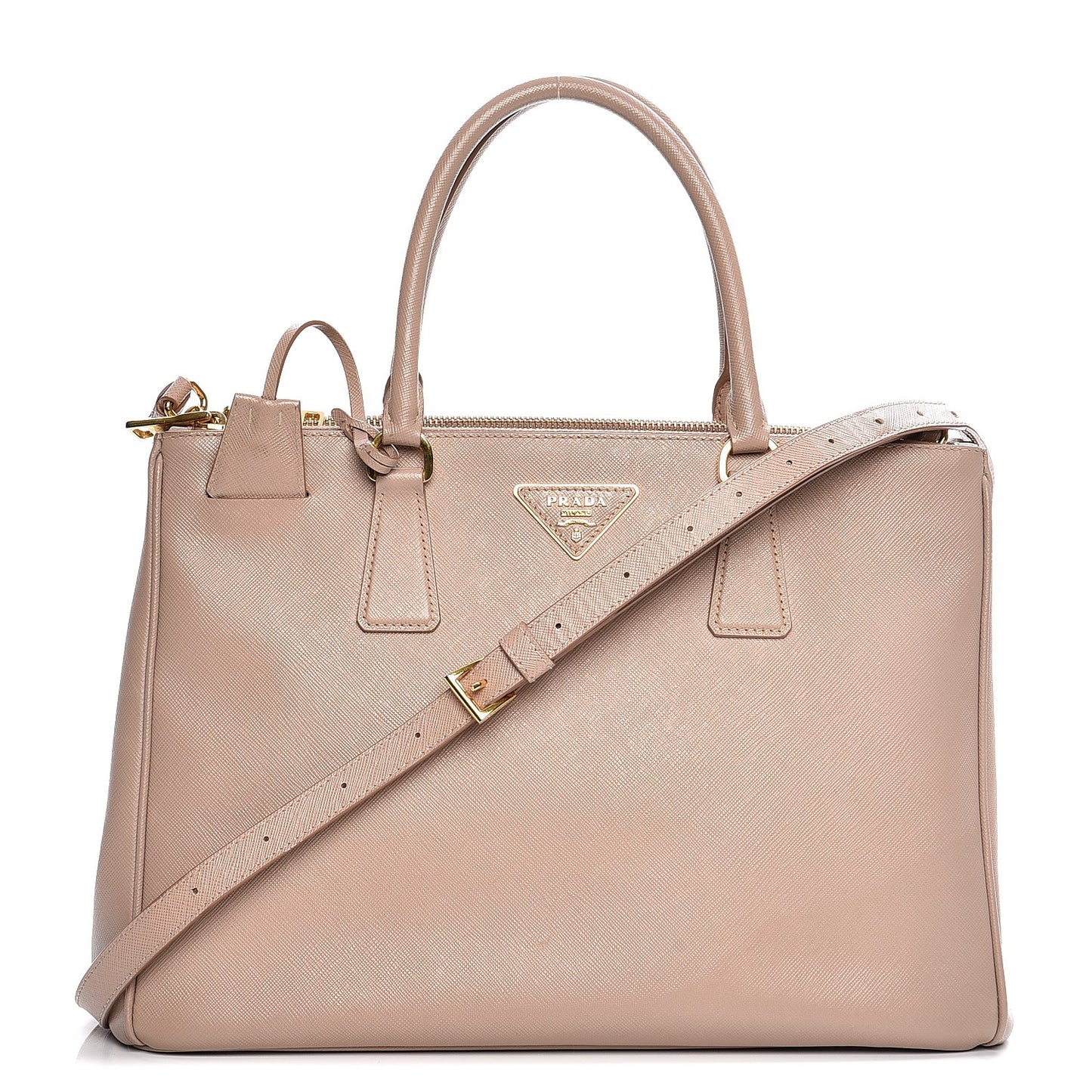 Saffiano Large Galleria Double Zip Tote Cammeo