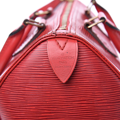 Louis Vuitton Epi Speedy 25 Castillan Red 5 of 16