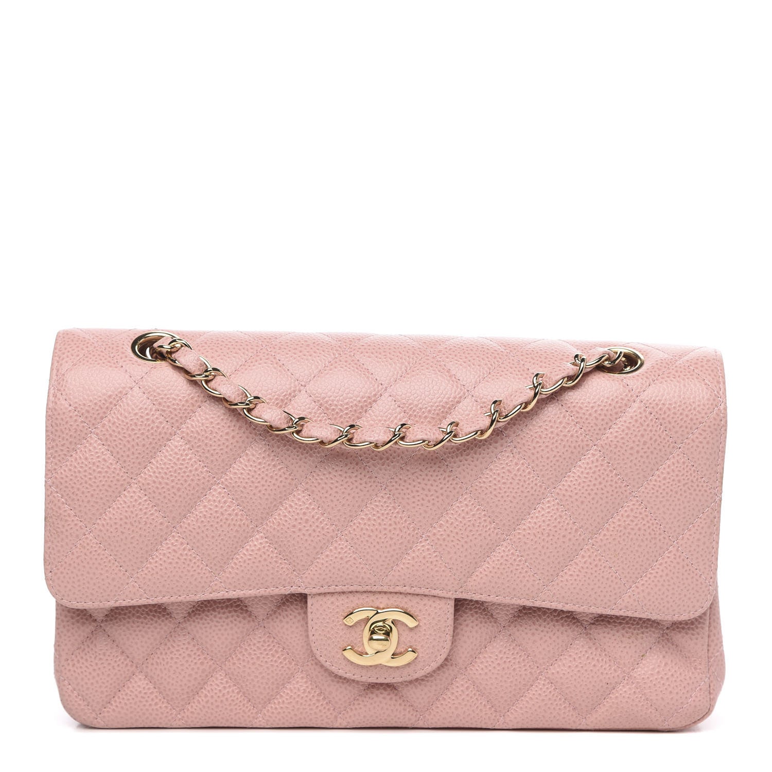 Chanel Caviar Quilted Small Double Flap Pink 1 of 11