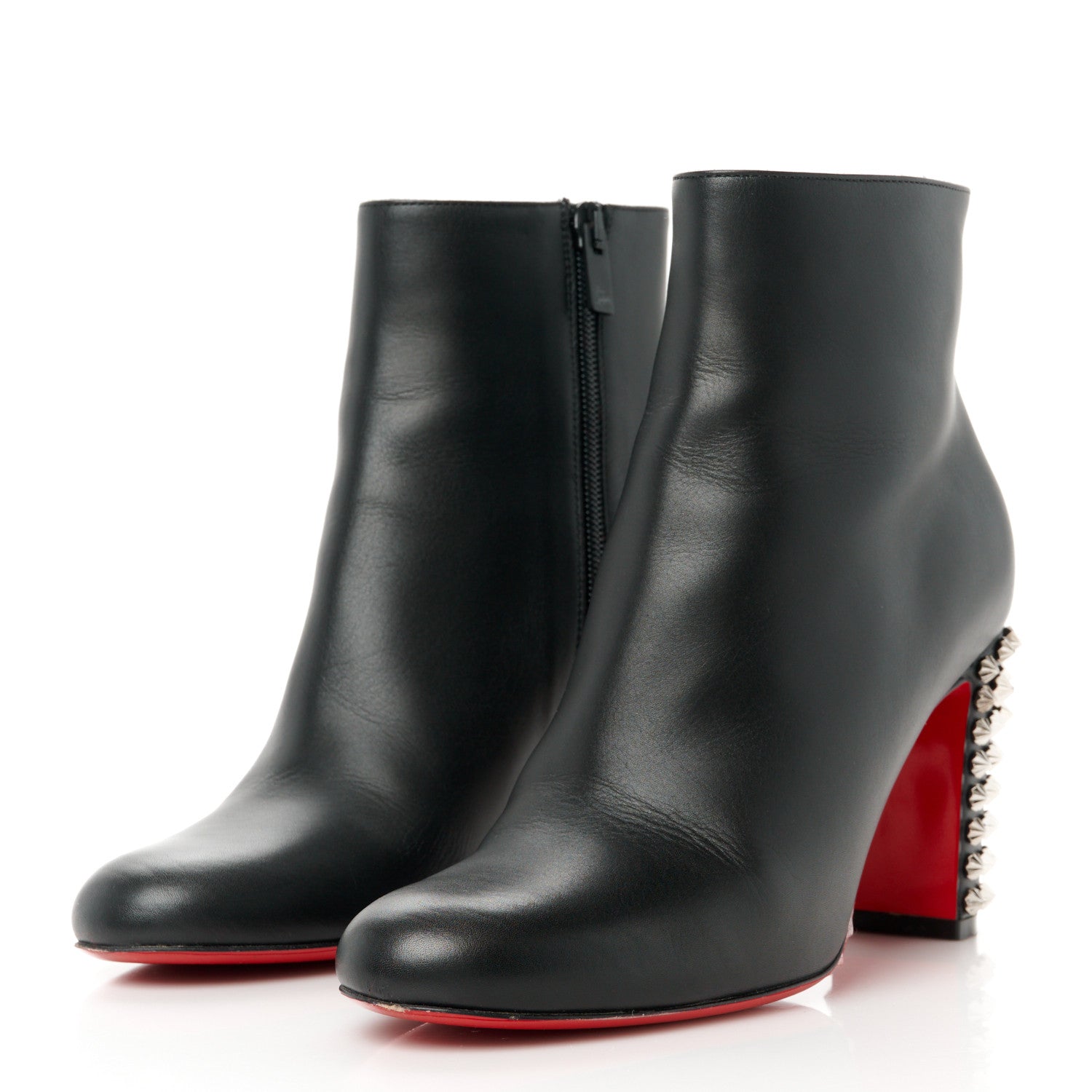 Christian Louboutin Smooth Calfskin Suzi Folk 85 Ankle Boots 36.5 Black 3 of 7
