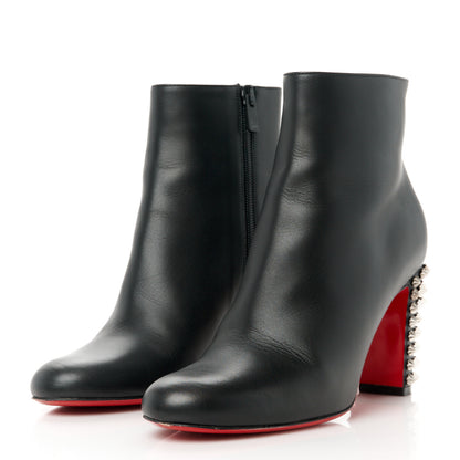 Christian Louboutin Smooth Calfskin Suzi Folk 85 Ankle Boots 36.5 Black 3 of 7