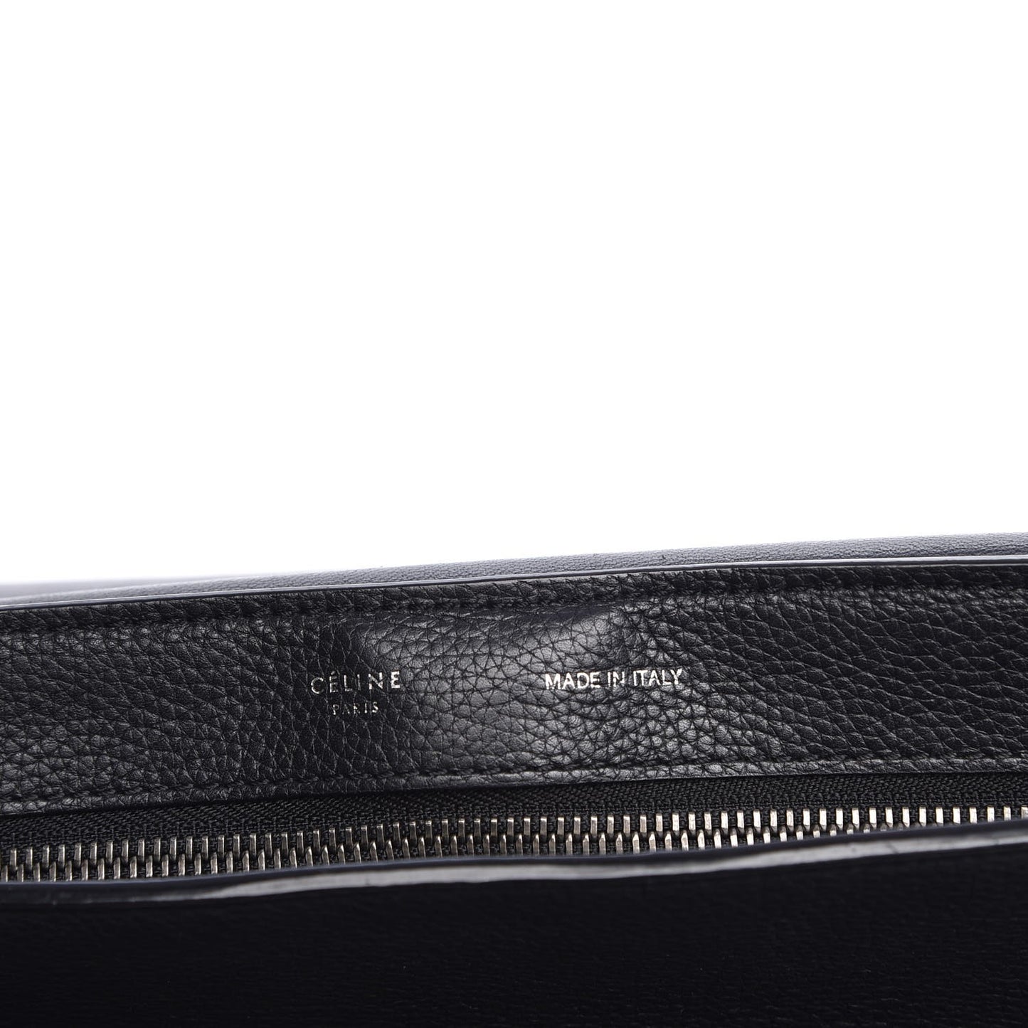 Drummed Calfskin Suede Large Trapeze Black