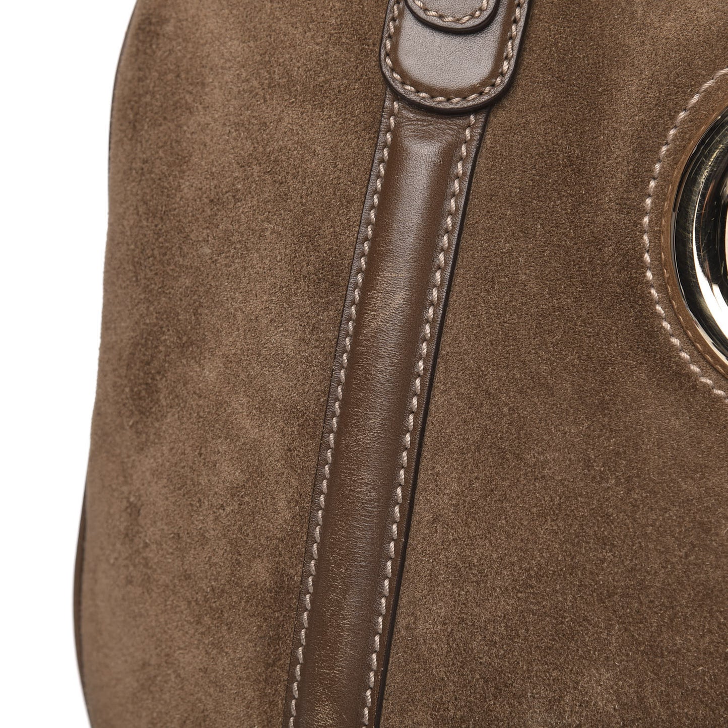 Suede Medium Britt Tote Brown