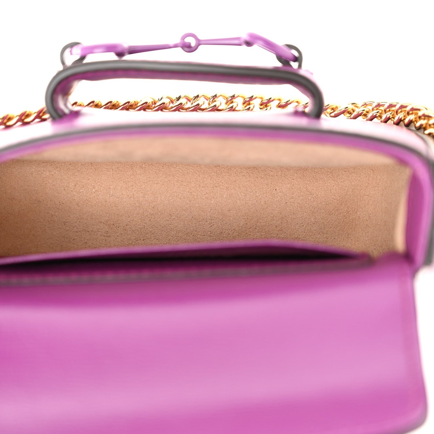 Gucci Azalea Calfskin Web Monochrome Horsebit 1955 Wallet On Strap Purple 5 of 7