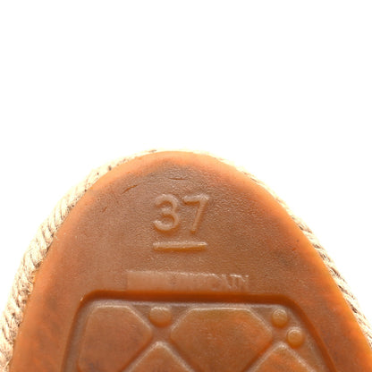 Chanel Suede Pearl CC Espadrilles 37 Beige Black 10 of 12
