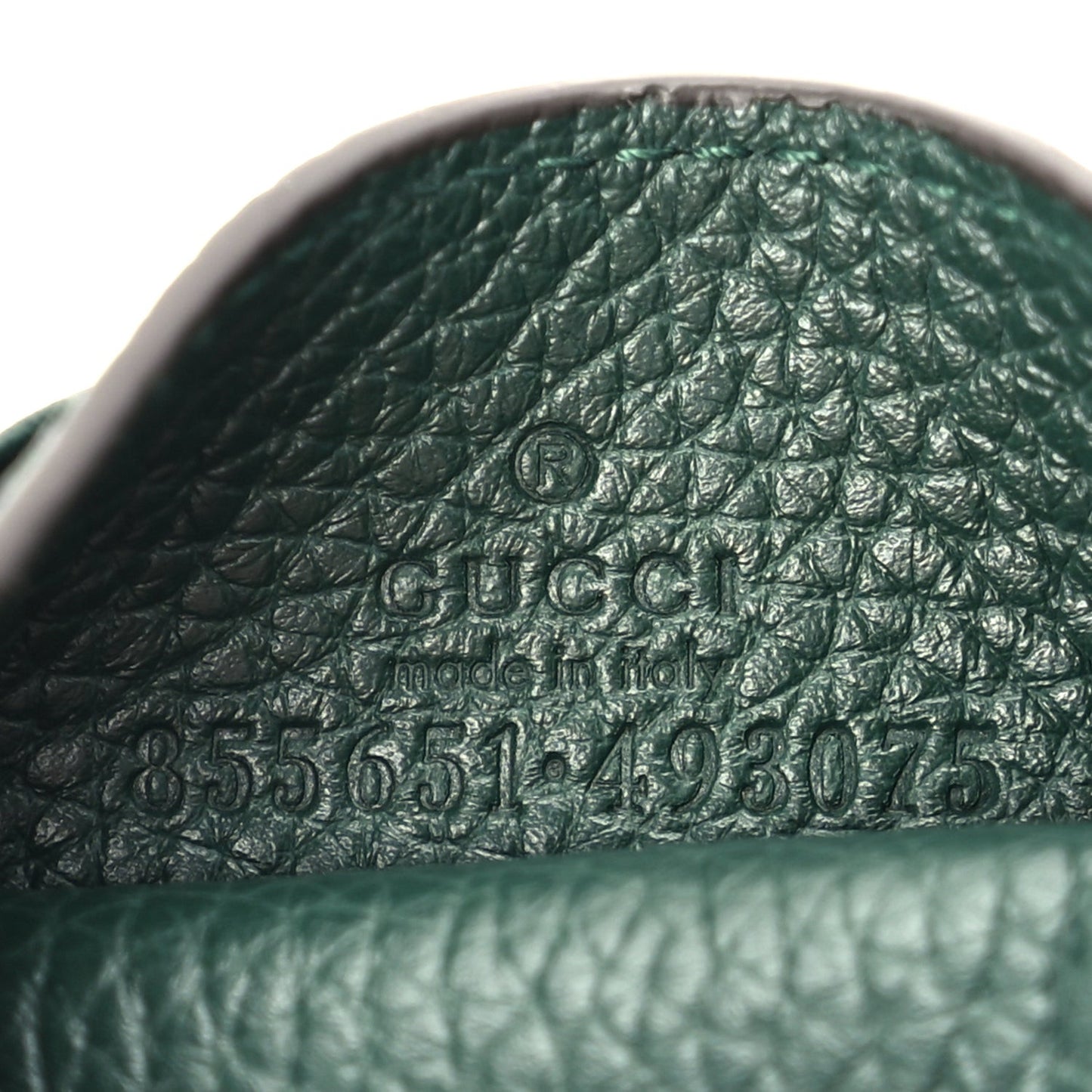 Grainy Calfskin Half Horsebit Card Case Vintage Green