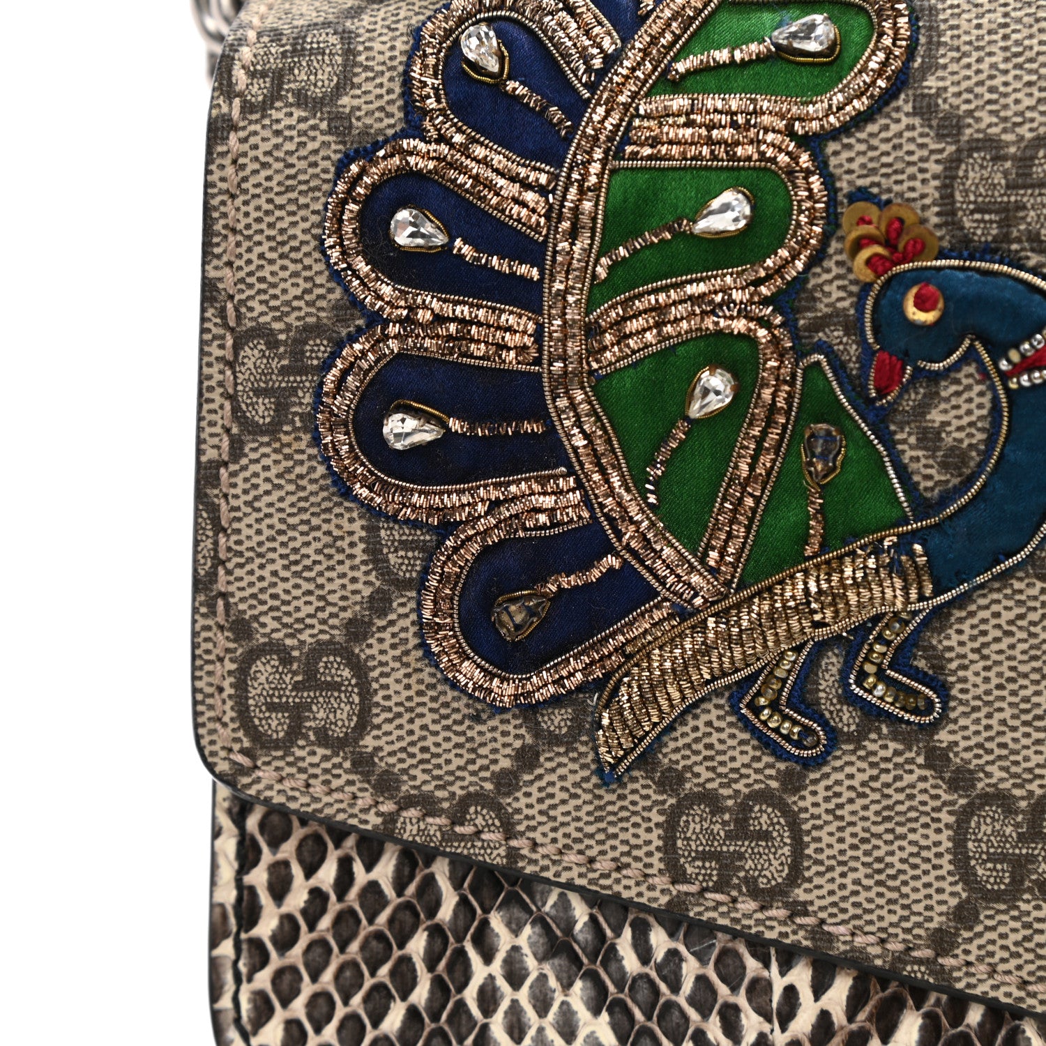 Gucci GG Supreme Monogram Embroidered Medium Dionysus Shoulder Bag Beige 20 of 23