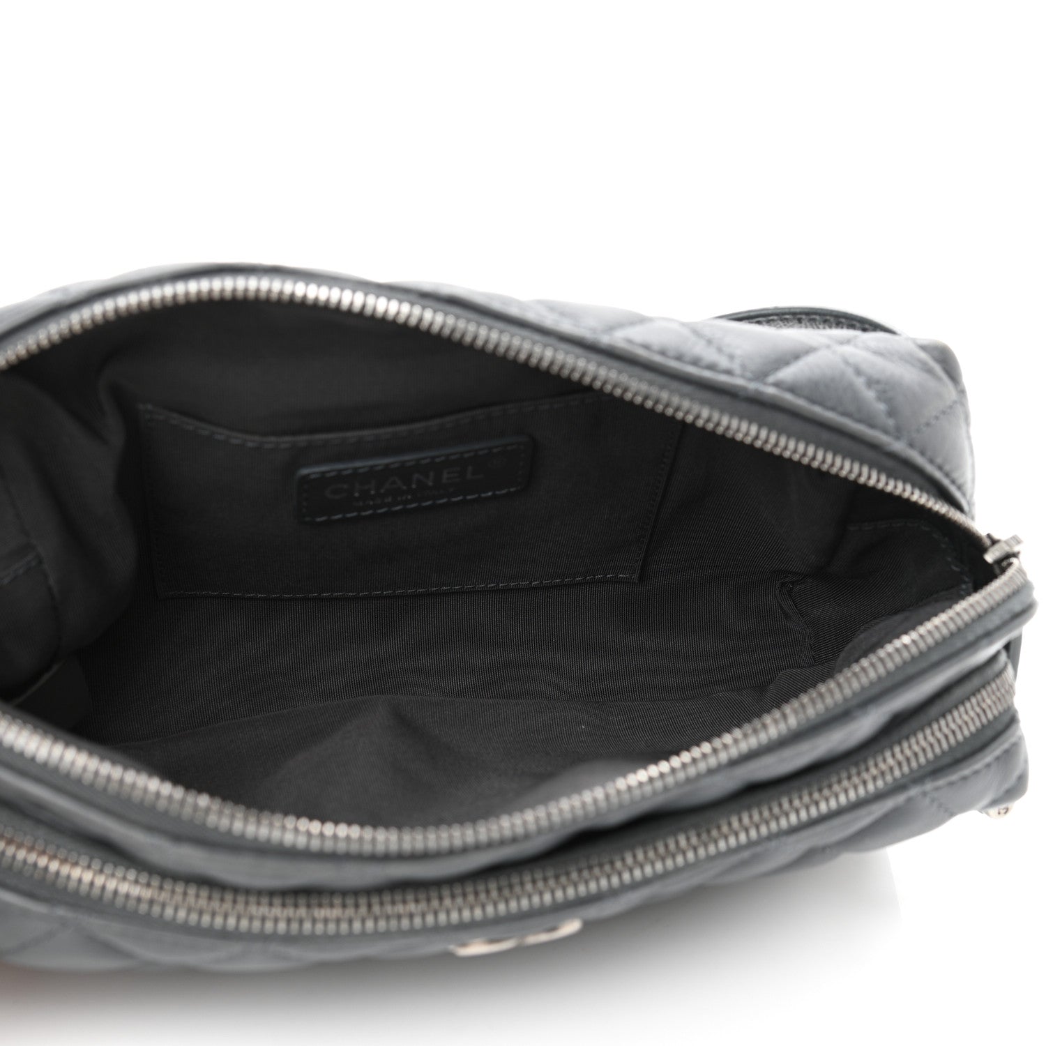 Chanel Calfskin Quilted Waist Bag Dark Grey 5 of 15