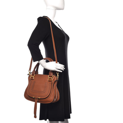 Chloe Calfskin Small Marcie Satchel Tan 2 of 16