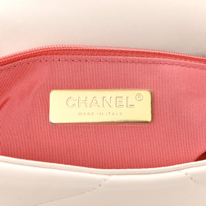 Chanel Goatskin Quilted Medium Chanel 19 Flap White 6 of 12