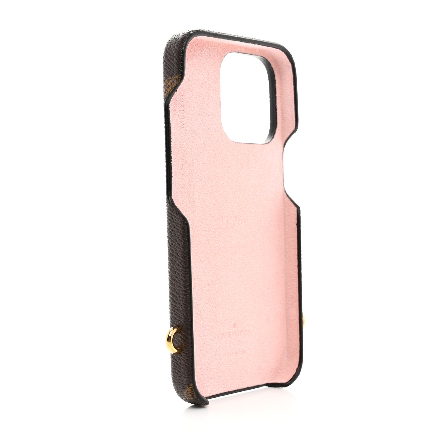 Reverse Monogram Giant iPhone 13 Pro Bumper On Strap Pink