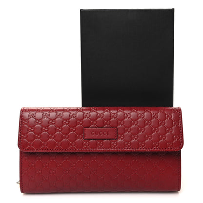 Gucci Soft Microssima Continental Zip Wallet Red 9 of 9