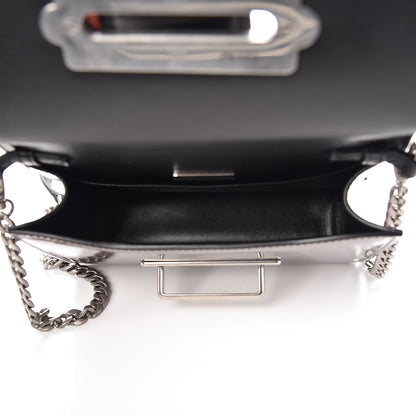 Prada Metallic Vitello Saffiano Cahier Bag Ferro Black 5 of 8