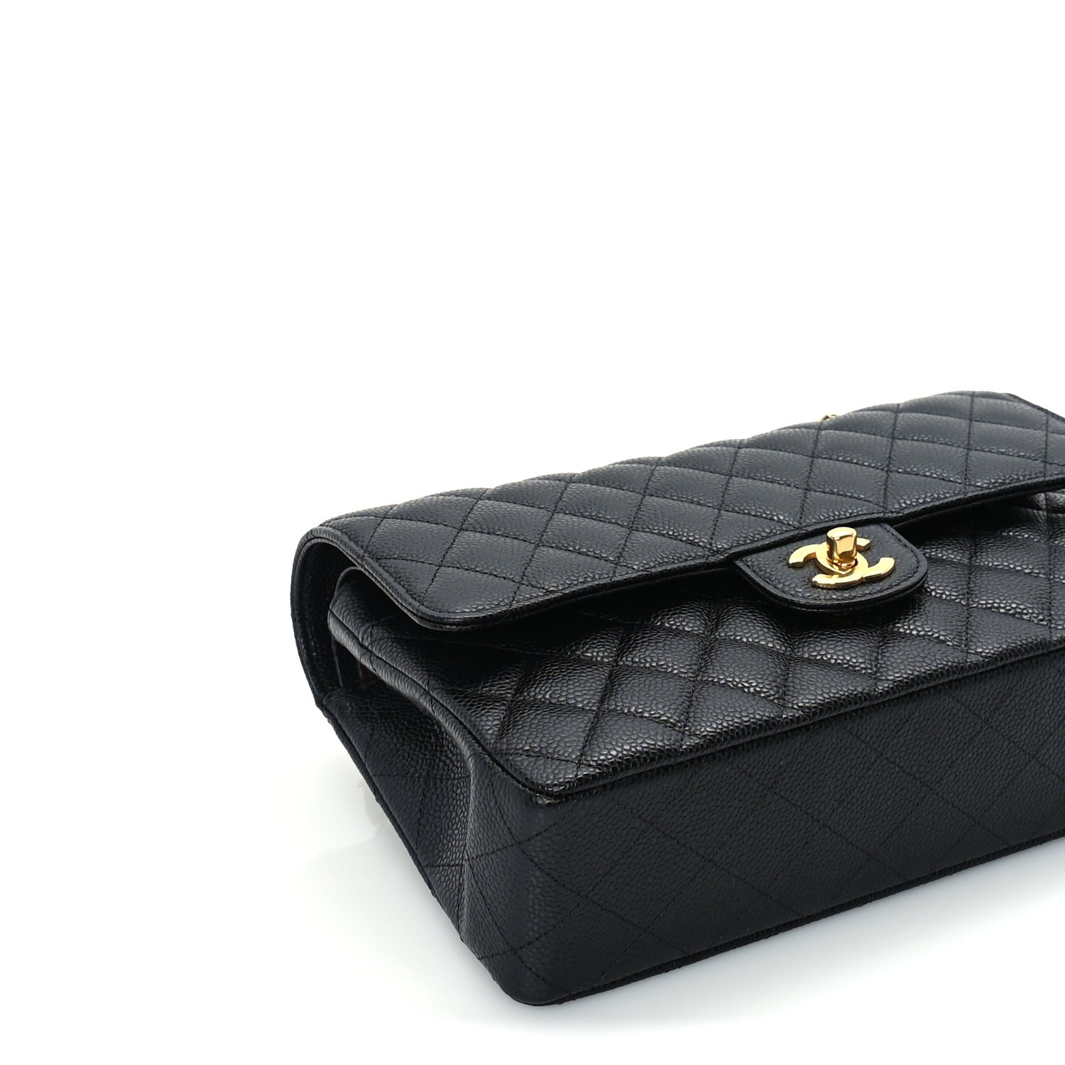 Chanel Caviar Quilted Medium Double Flap Black 8 of 9