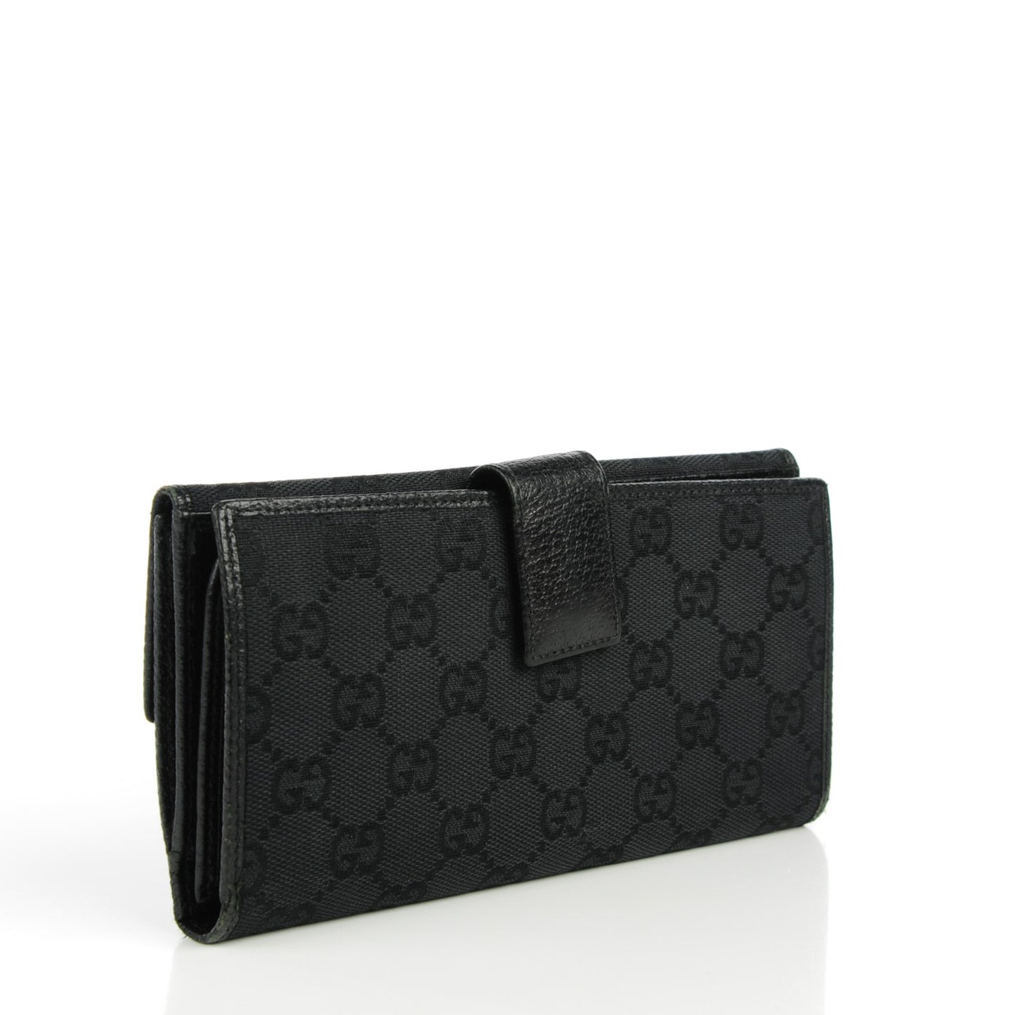 Monogram Metal Bar Continental Wallet Black