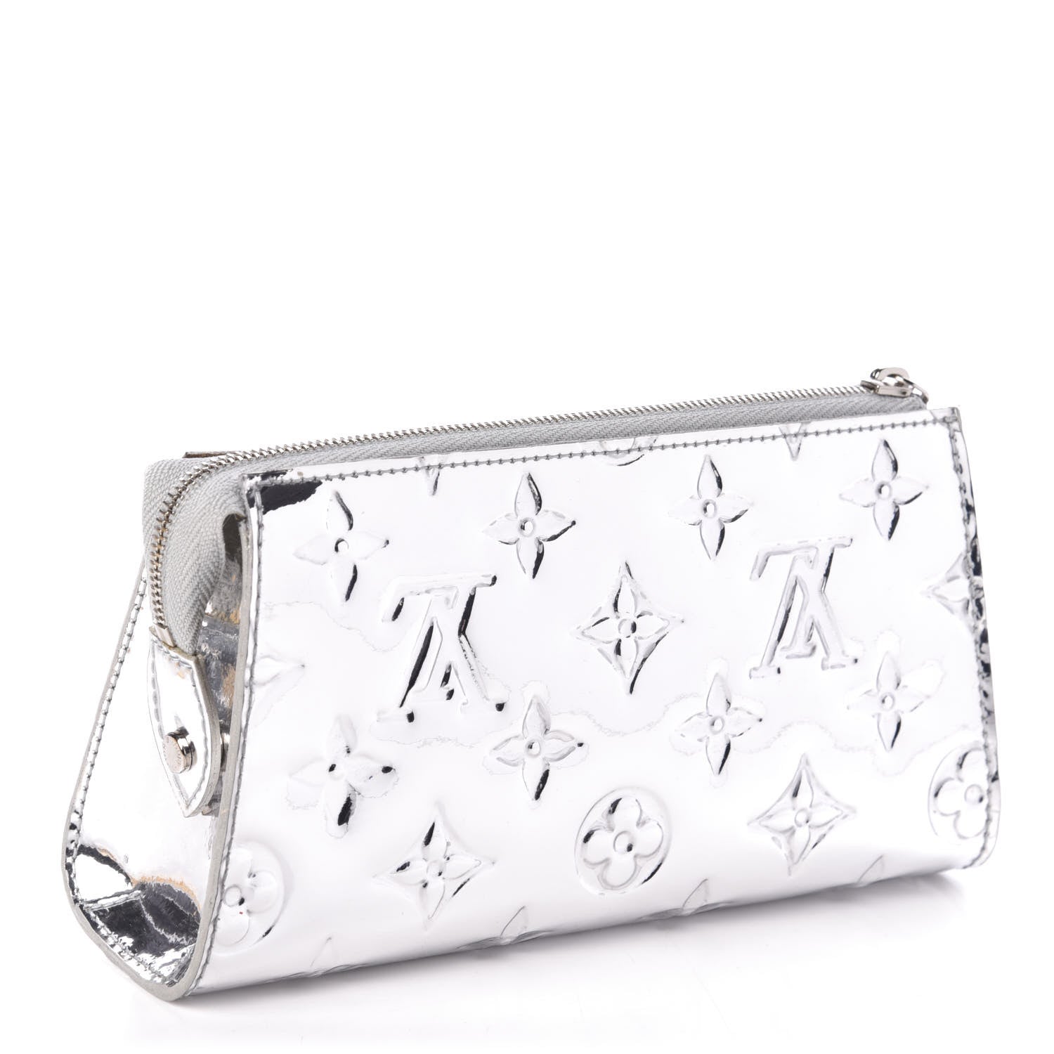 Louis Vuitton Monogram Mirior Trousse Cosmetic Pouch Silver 3 of 9