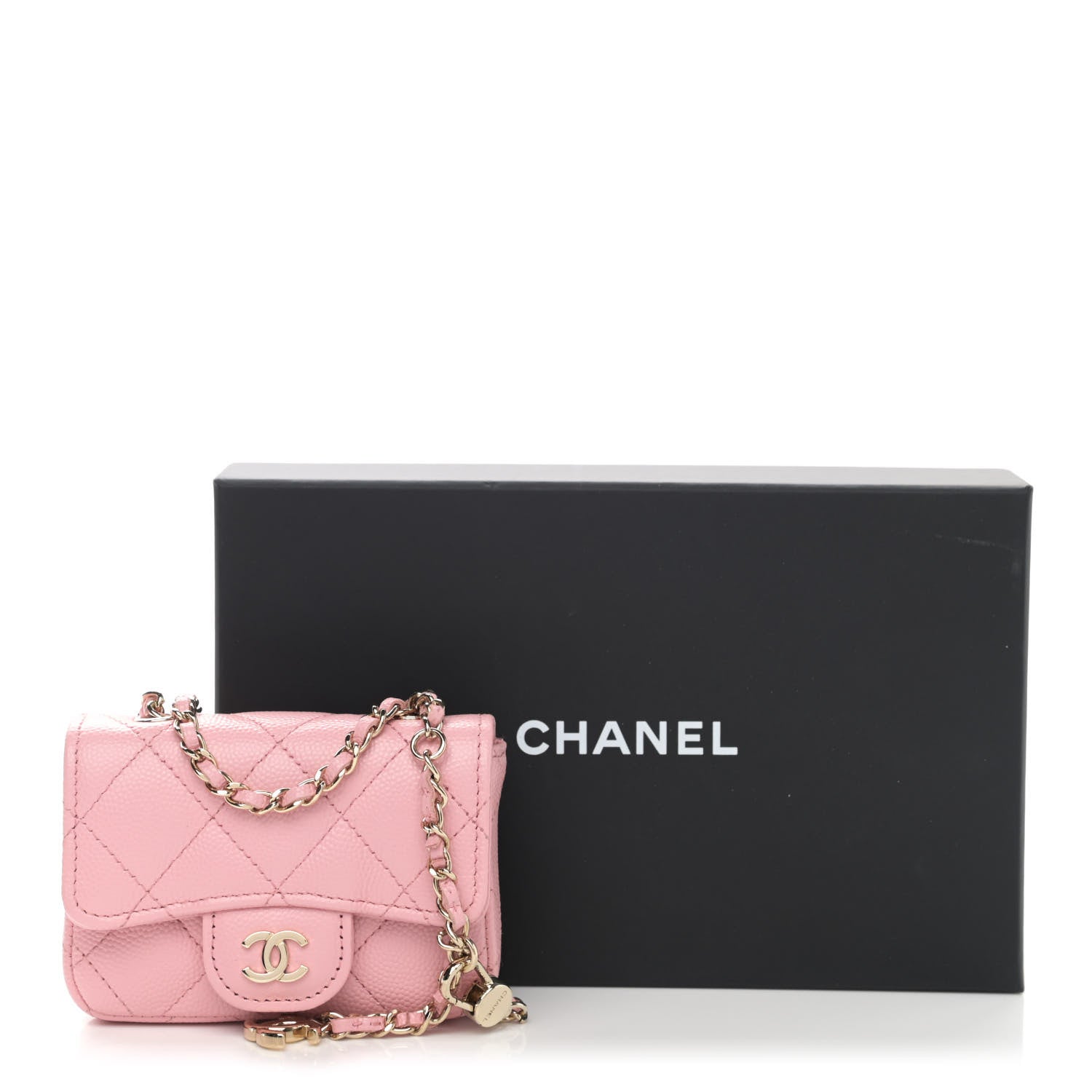 Chanel Caviar Quilted Mini Chain Belt Bag Light Pink 10 of 10