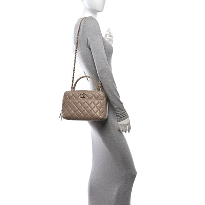 Chanel Lambskin Quilted Medium Trendy CC Bowling Bag Beige 2 of 12