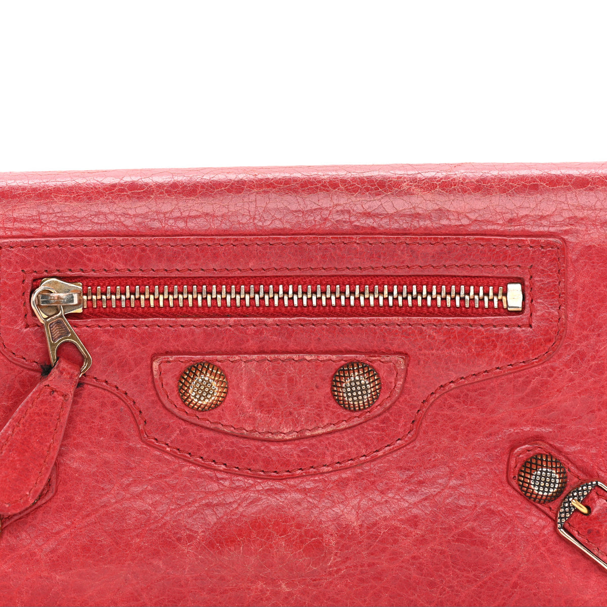 Agneau Classic Hardware Money Wallet Rose Thulian