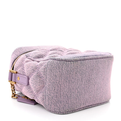 Saint Laurent Denim Quilted 80's Vanity Bag Bleached Lilac 4 of 10