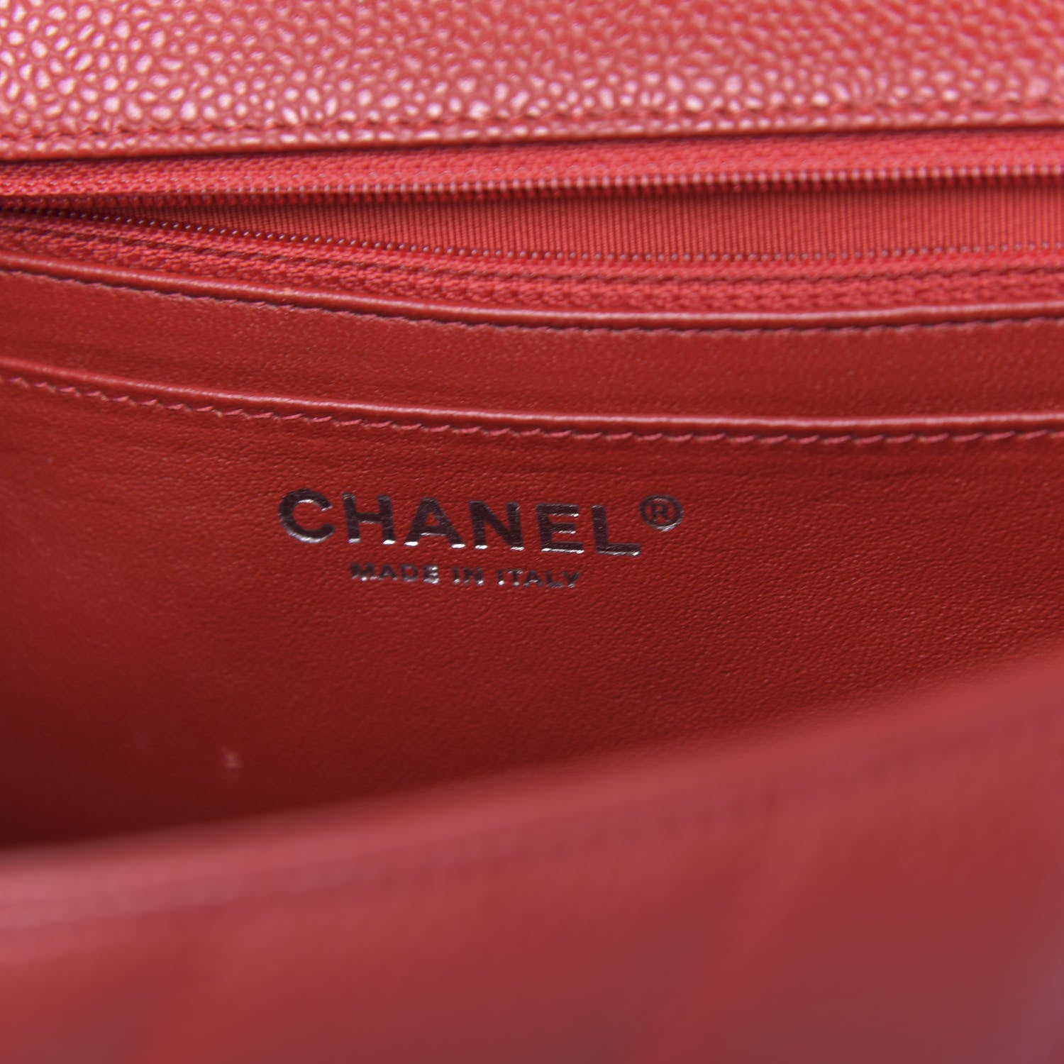 Chanel Caviar Quilted Jumbo Single Flap Red 6 of 12