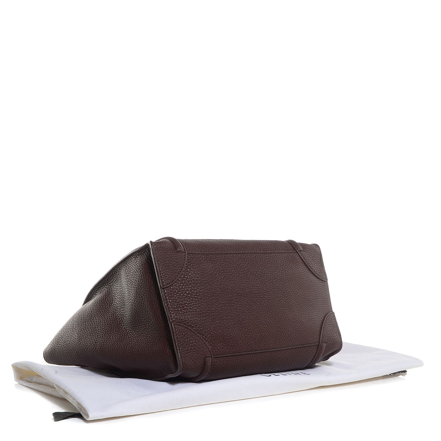 Celine Pebbled Calfskin Mini Luggage Chocolate 4 of 9