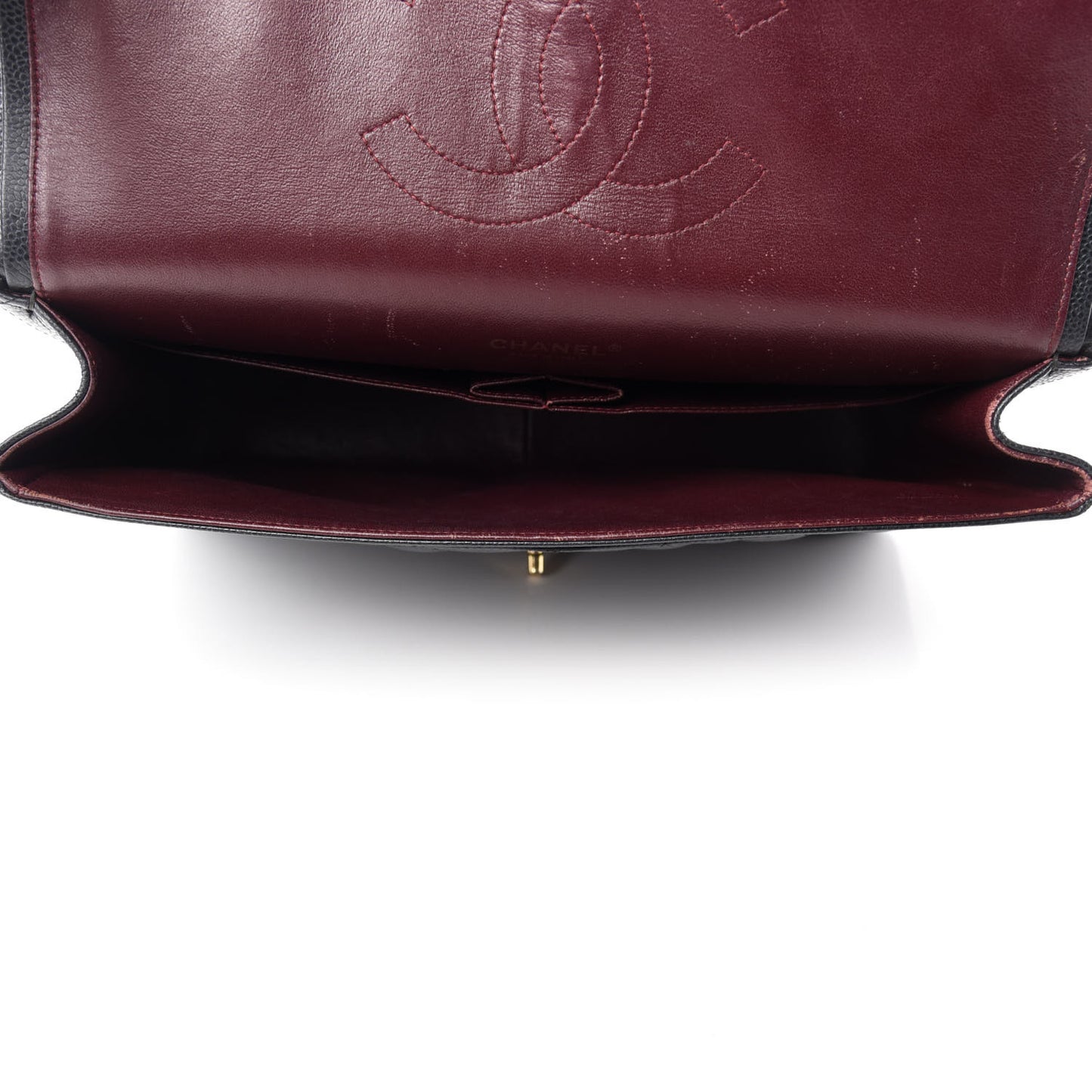 Caviar Quilted Maxi Double Flap Black