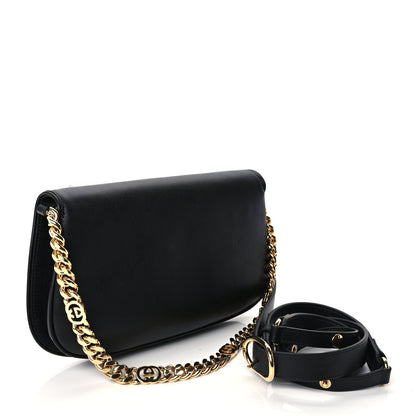 Gucci Roxy Calfskin Blondie Chain Shoulder Flap Bag Black 2 of 9