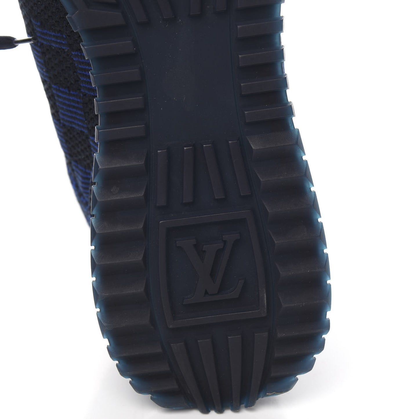 Calfskin Damier Run Away Sneakers 9 Pacific Blue