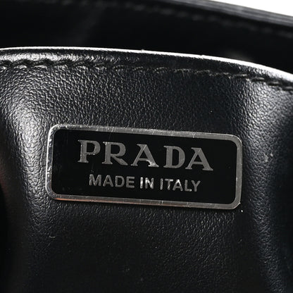 Prada Spazzolato Cleo Shoulder Bag Black 6 of 8