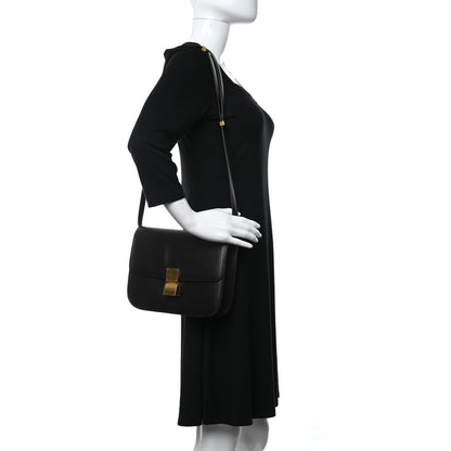 Celine Liege Calfskin Medium Classic Box Flap Bag Espresso 2 of 11