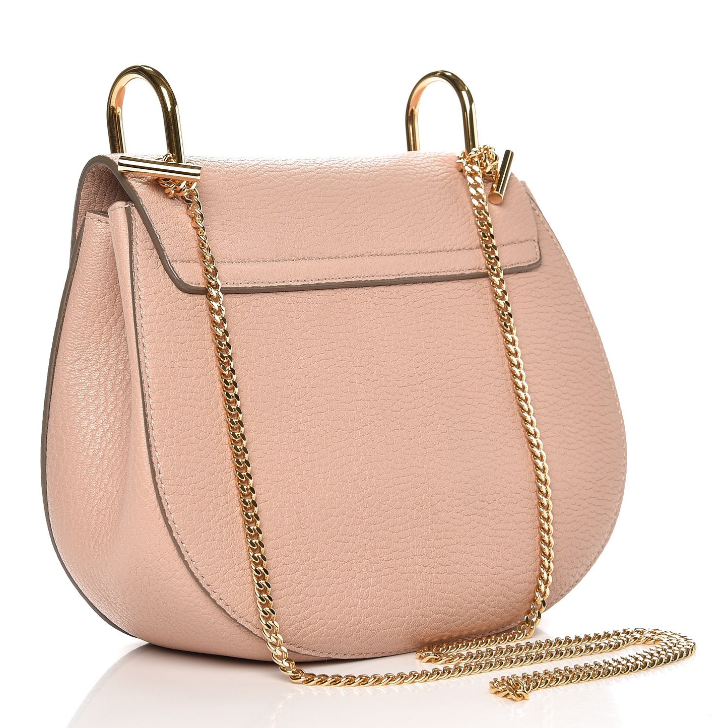 Grained Lambskin Drew Shoulder Bag Cement Pink