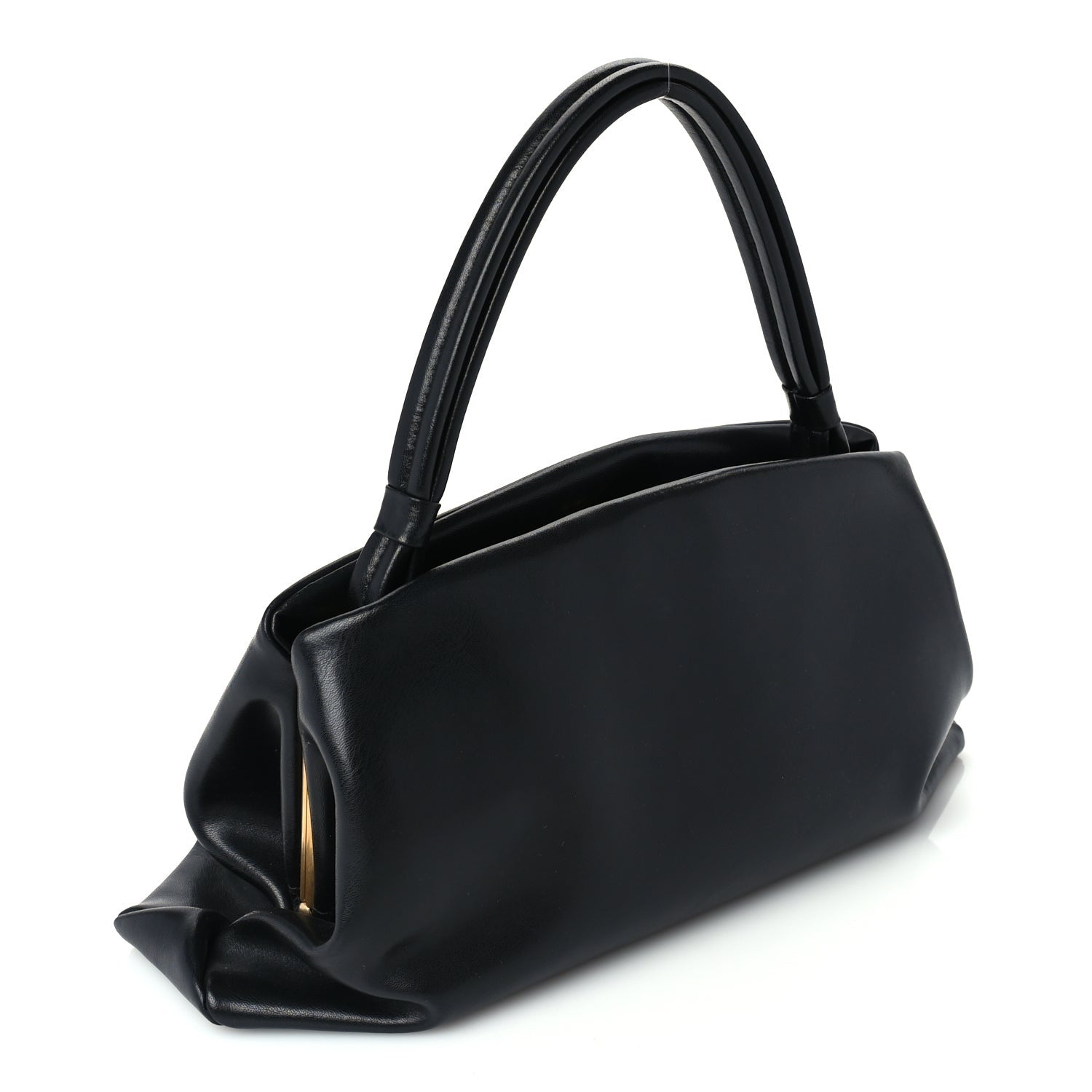 Celine Smooth Calfskin Eyelet Small Top Handle Bag Black 2 of 8
