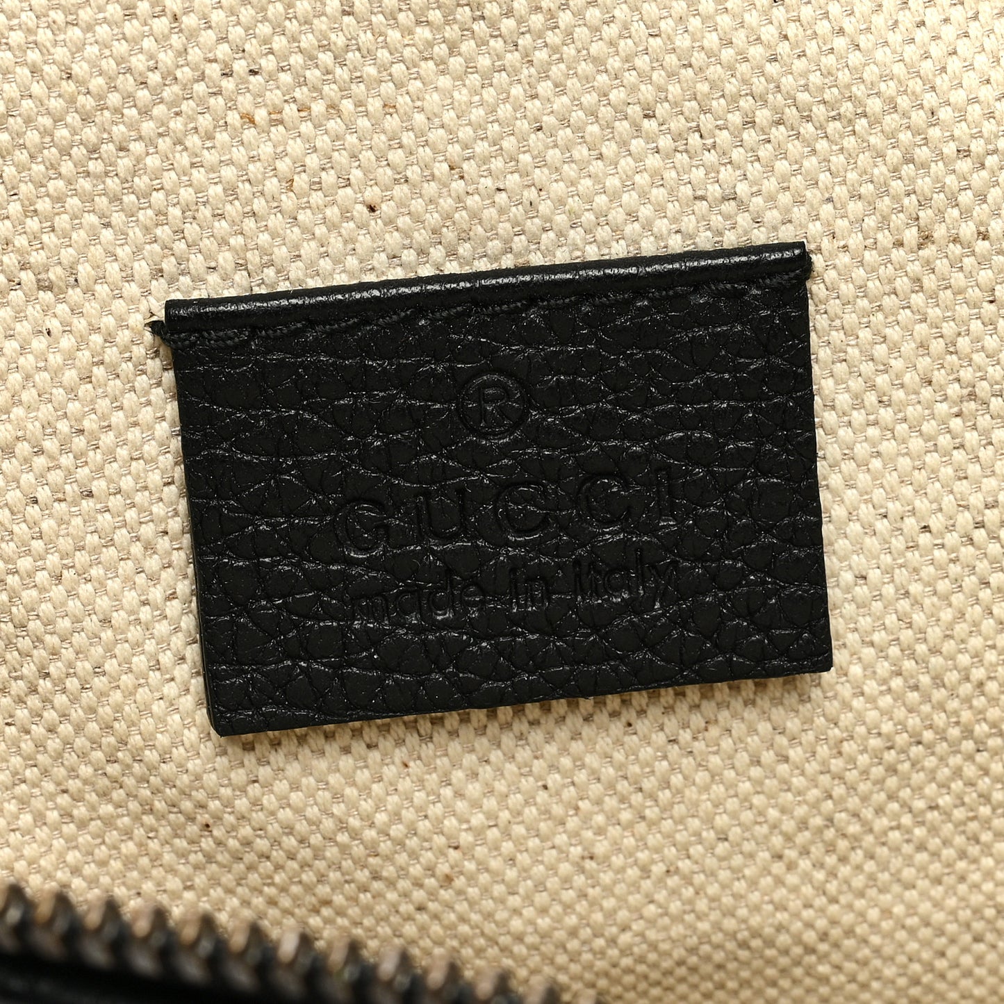 Grained Calfskin Logo Belt Bag Black