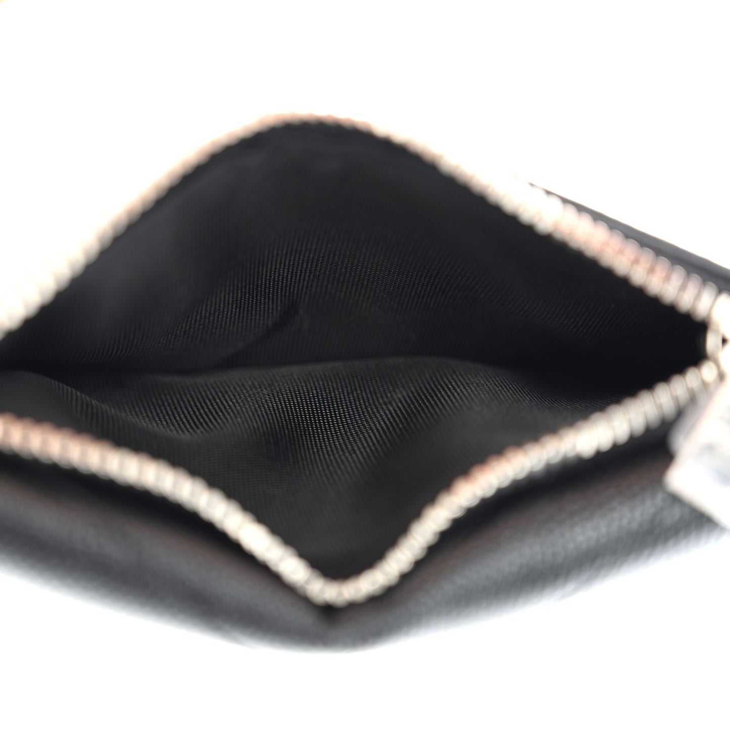 Grain De Poudre Matelasse Chevron Monogram Compact Wallet Black