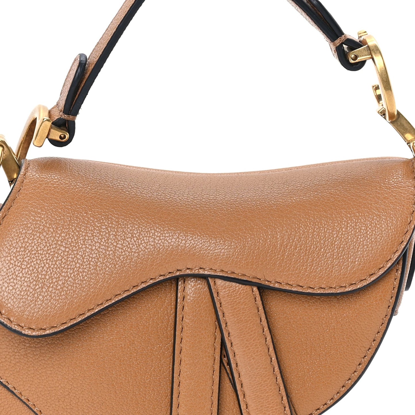 Goatskin Micro Saddle Bag  Camello