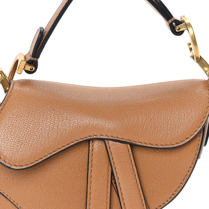 Christian Dior Goatskin Micro Saddle Bag  Camello 6 of 7