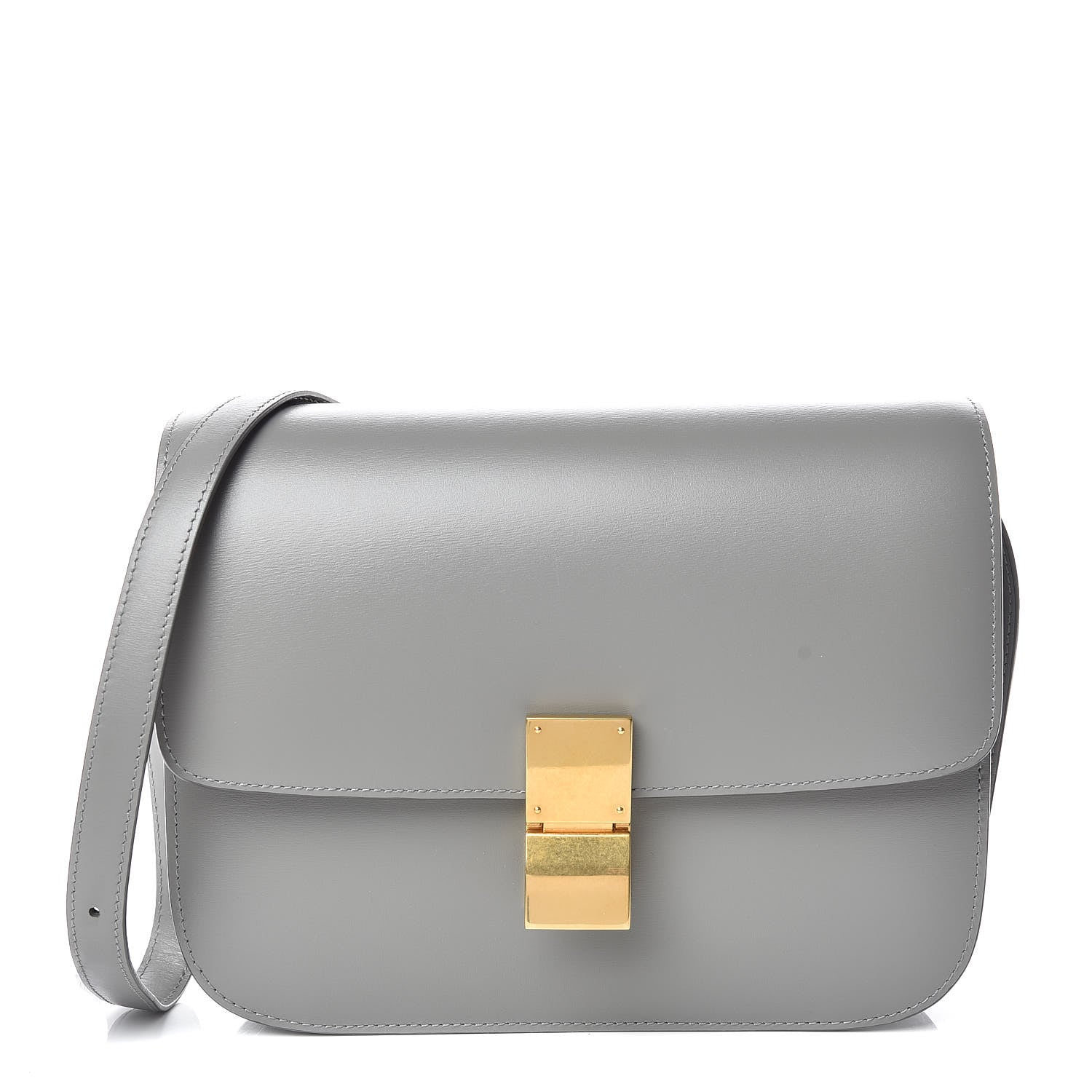 Celine Box Calfskin Medium Classic Box Flap Bag Zinc 1 of 12