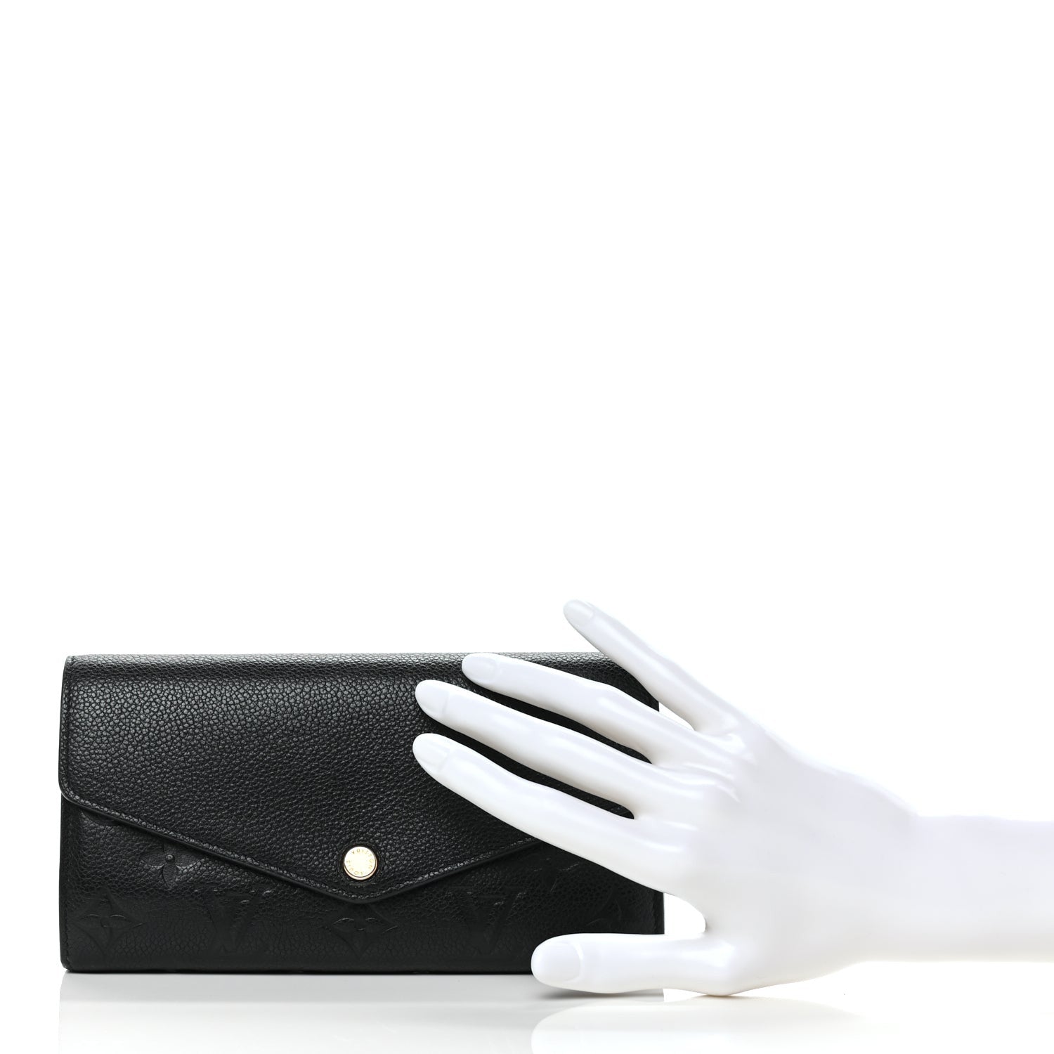 Louis Vuitton LOUIS VUITTON Empreinte Sarah Wallet NM Black 2 of 7