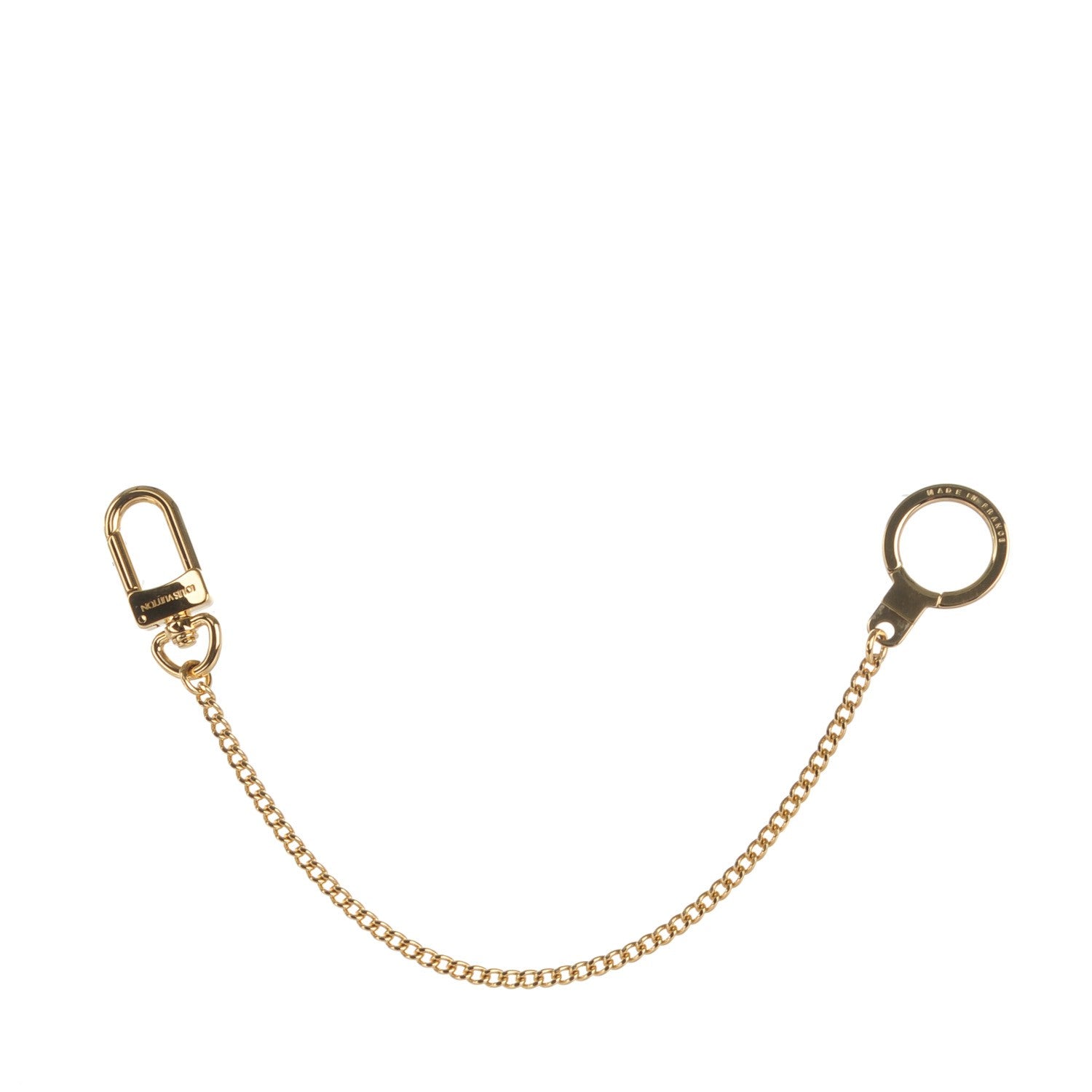 Louis Vuitton Metal Pochette Extender Key Ring Chain Gold 1 of 3