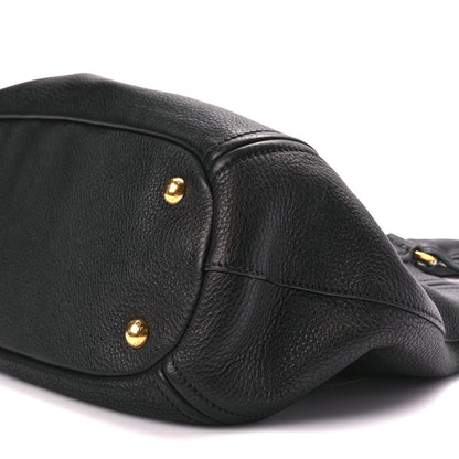 Prada Vitello Phenix Top Handle Bag Black 8 of 8
