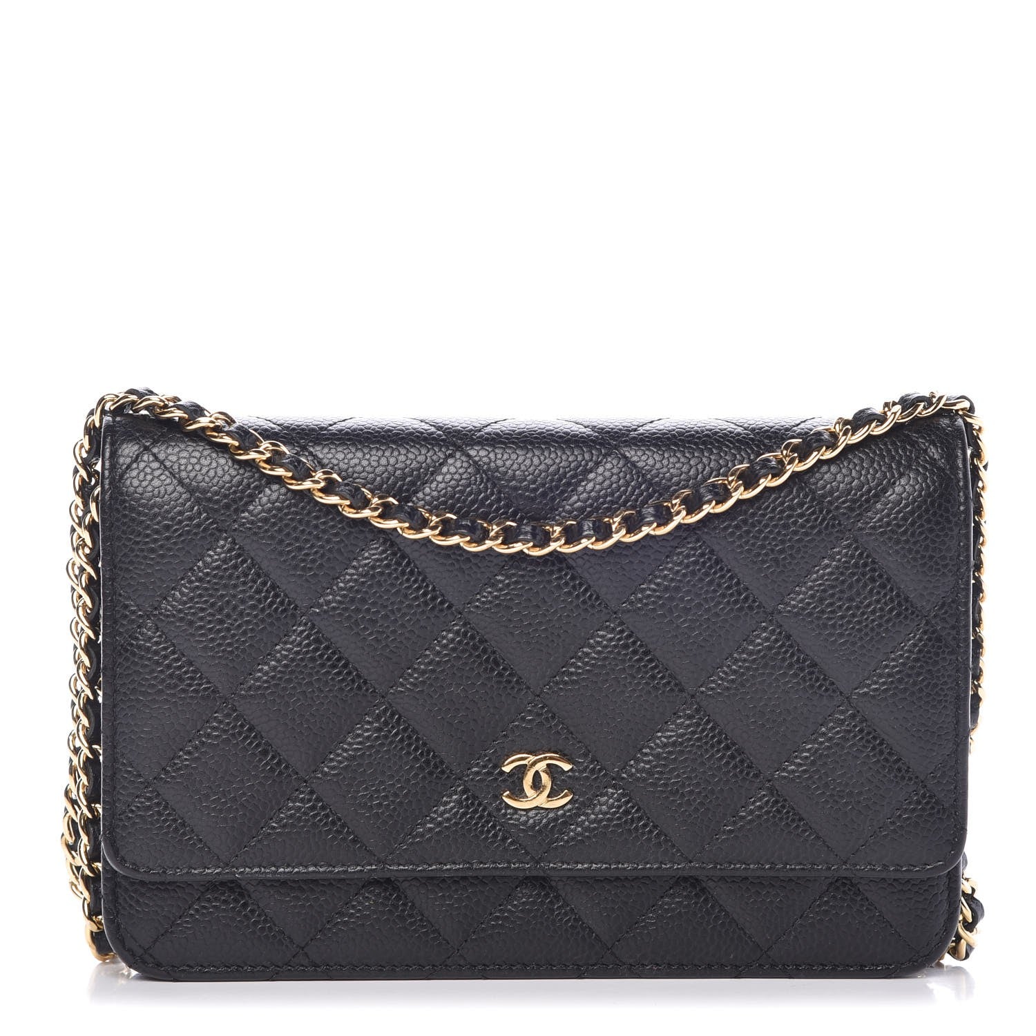 Chanel Caviar Quilted Wallet On Chain WOC Black 1 of 9