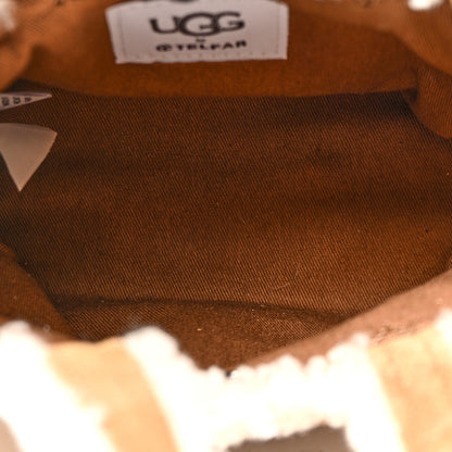 Telfar X UGG Suede Shearling Reverse Small Shopping Bag Natural 5 of 10