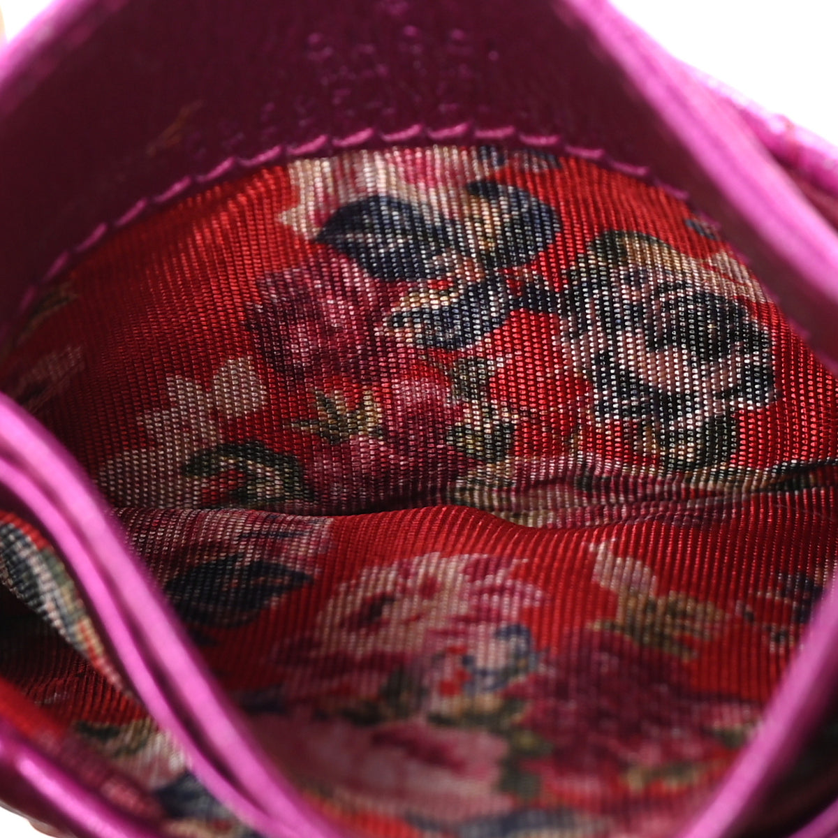 Gucci Laminated Nappa Trapuntata Zumi Card Holder Fuxia 5 of 7