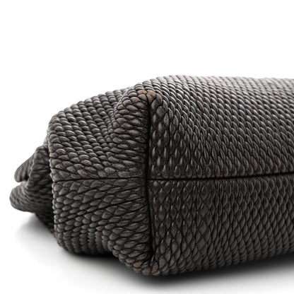 Bottega Veneta Lambskin Knit Medium The Point Triangle Bag Fondant 10 of 11