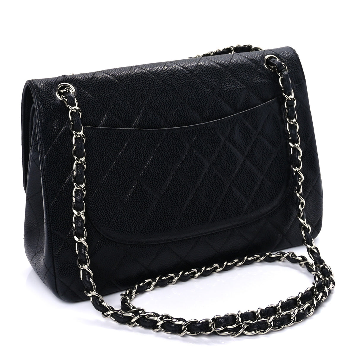 Chanel Caviar Quilted Jumbo Double Flap Black 2 of 8