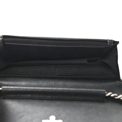 Chanel Caviar Quilted Boy Wallet On Chain WOC Black 5 of 13