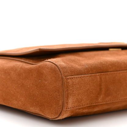 Saint Laurent Smooth Calfskin Suede Medium Reversible Monogram Kate Satchel Brick 14 of 17