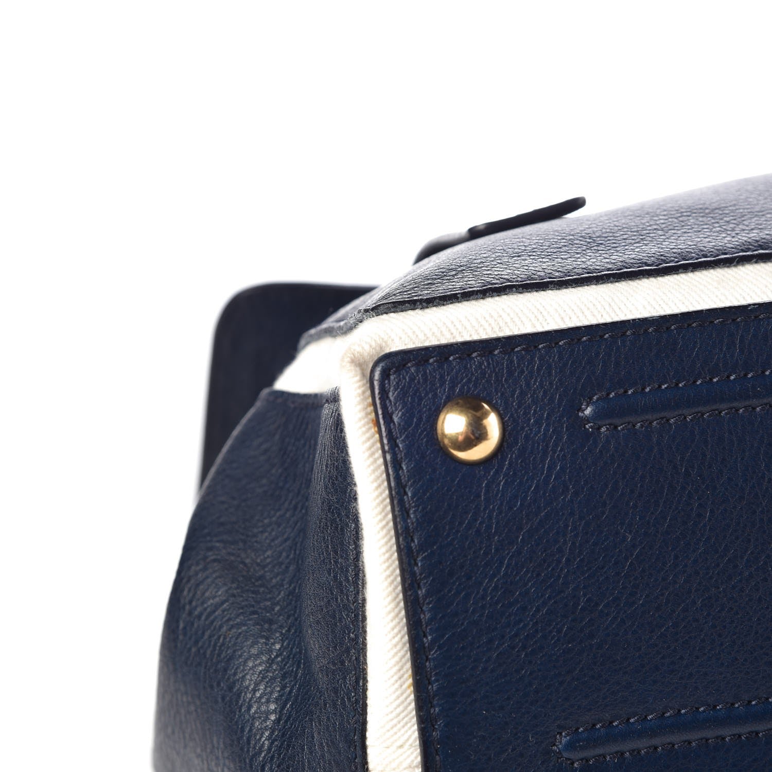 Saint Laurent Calfskin Canvas Medium Muse Two Blue 14 of 16