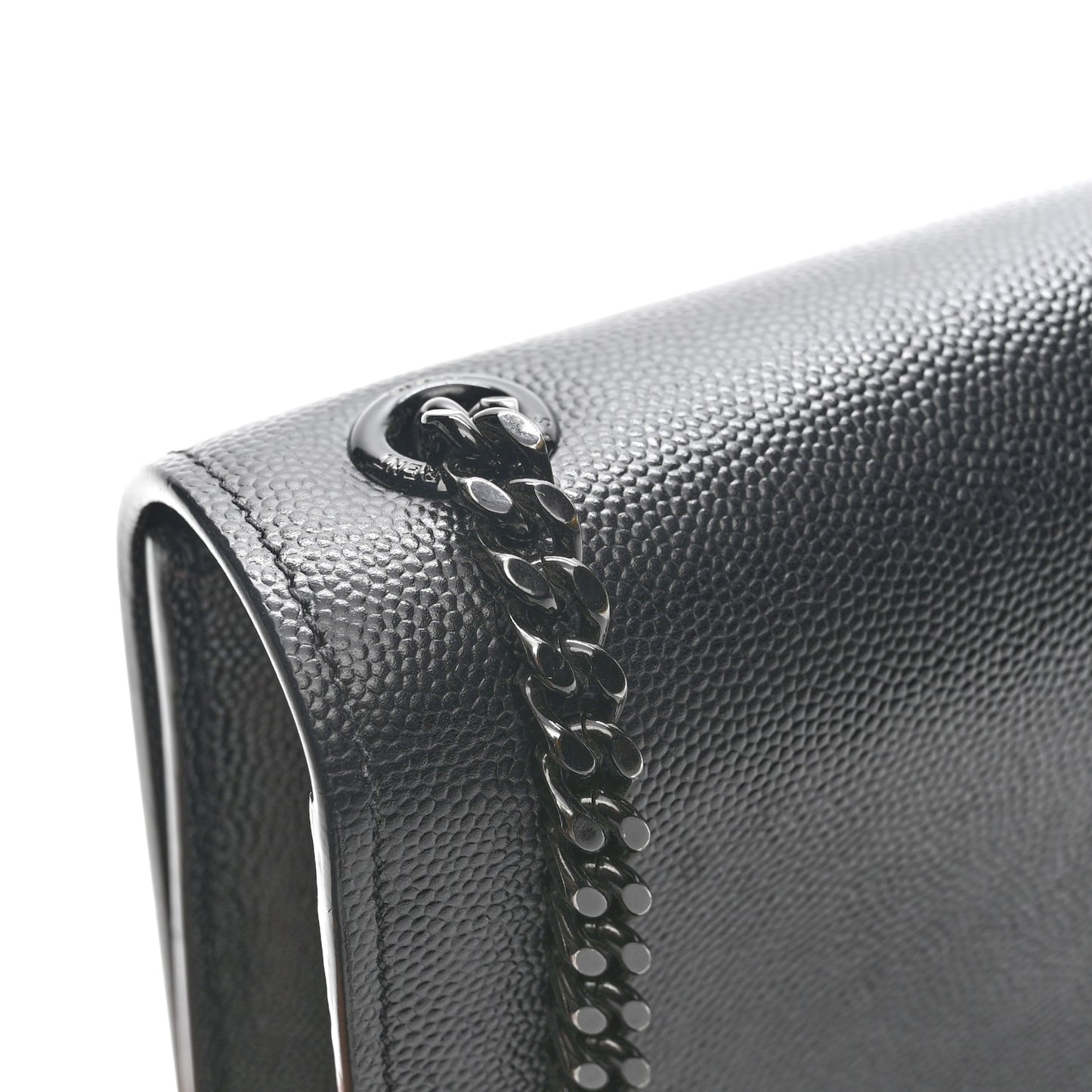 Grain De Poudre Medium Classic Monogram Monochrome Kate Satchel Black